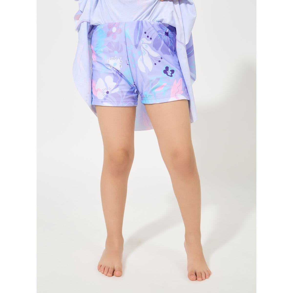 Styli Floral Raglan Sleeve Top & Quick-Drying 2in1 Skirt Swimwear Set-girls-clothing-swimwear-image-6