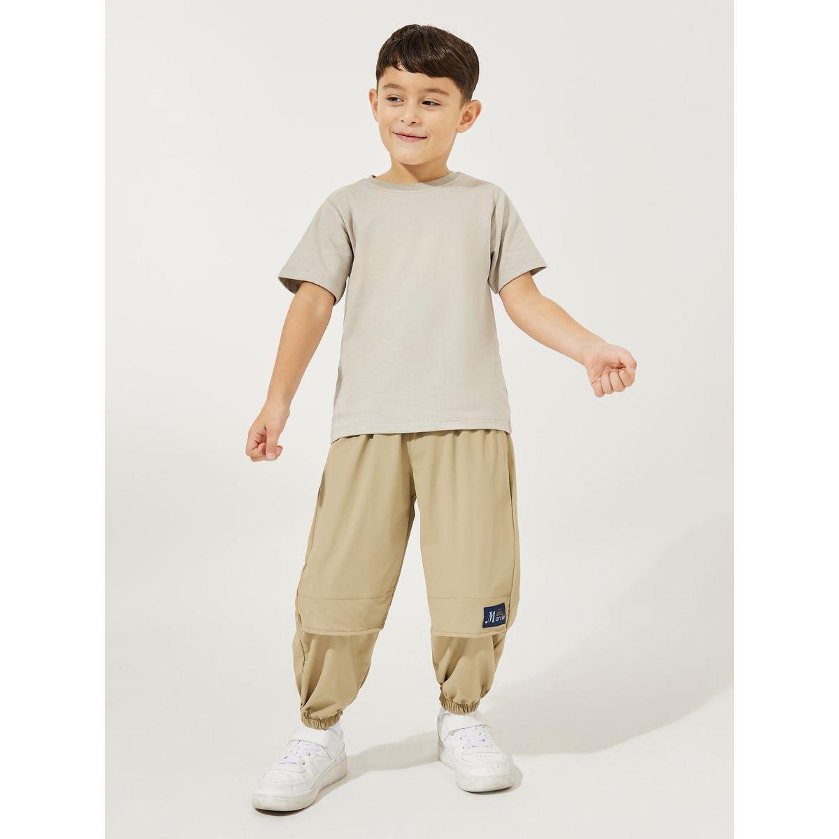 Styli Patch Detail Cuffed Joggers-boys-clothing-bottoms-joggersandtrackpants-image-2