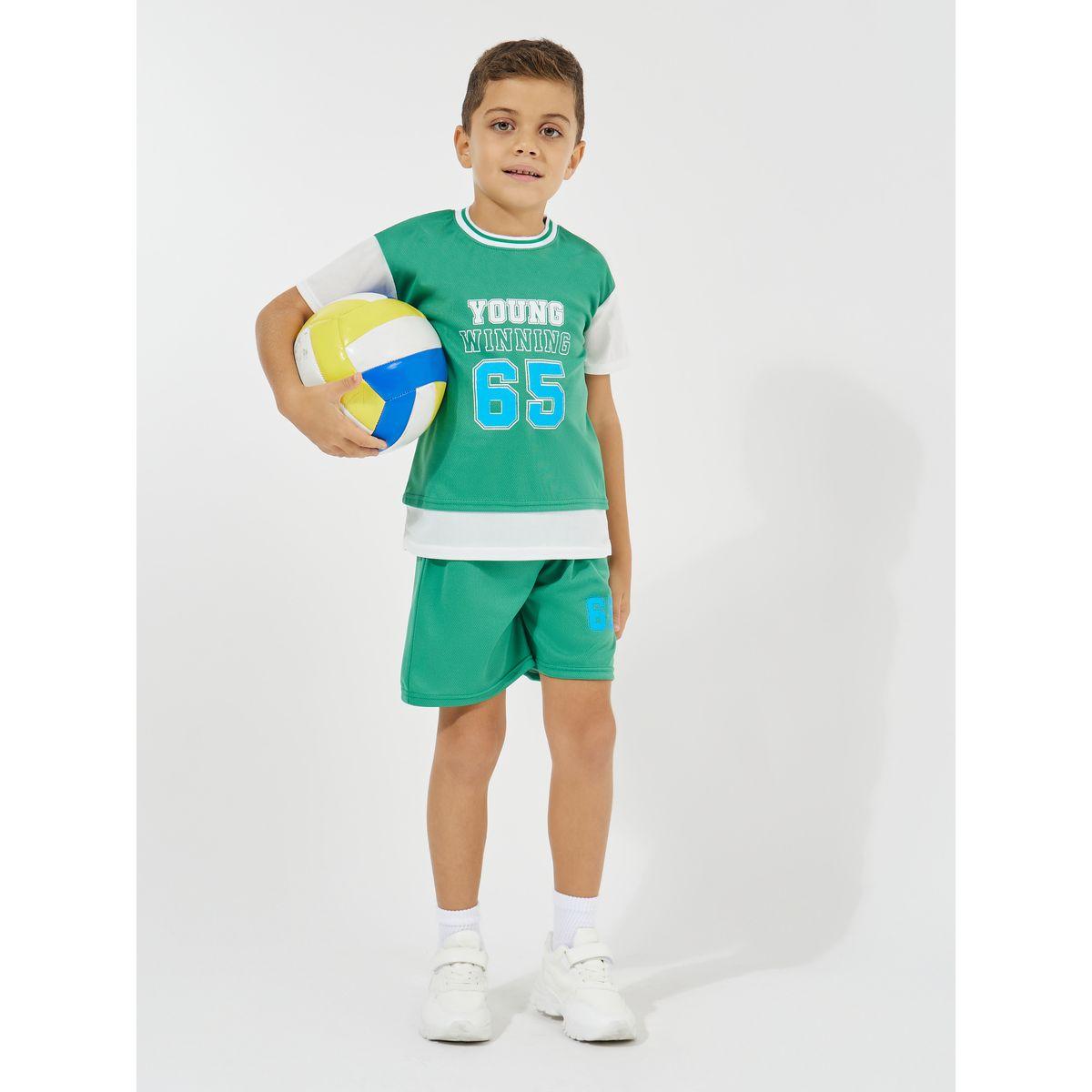 طقم رياضي من شورت وتيشيرت بطبعة فارسيتي-sports-boys-clothing-sets-image-1