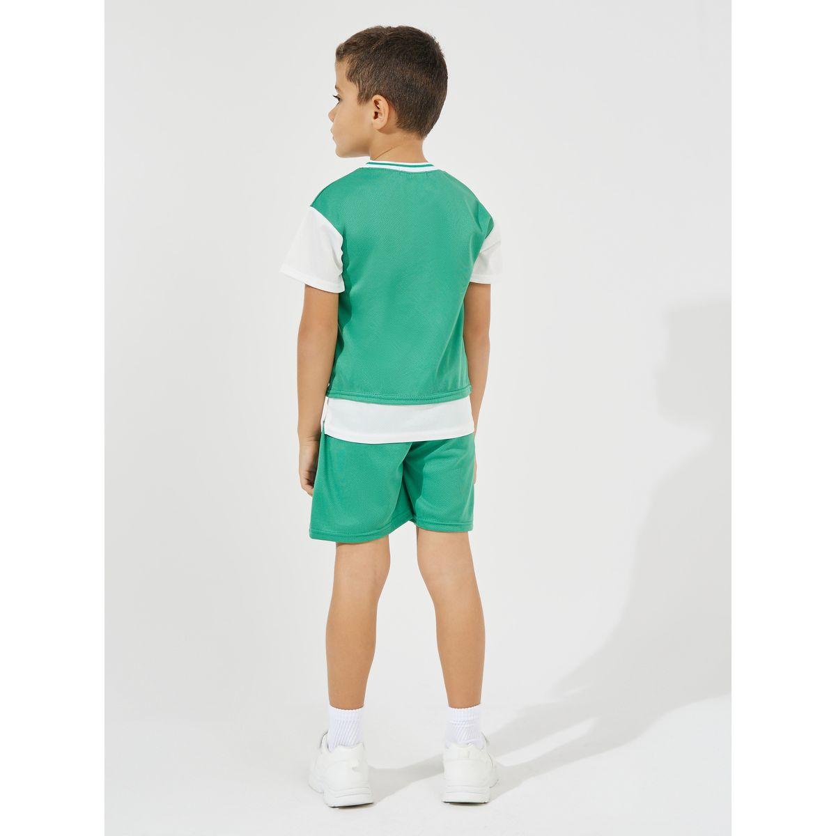 Styli Varsity Print T-Shirt & Shorts Sportswear Sets-sports-boys-clothing-sets-image-5