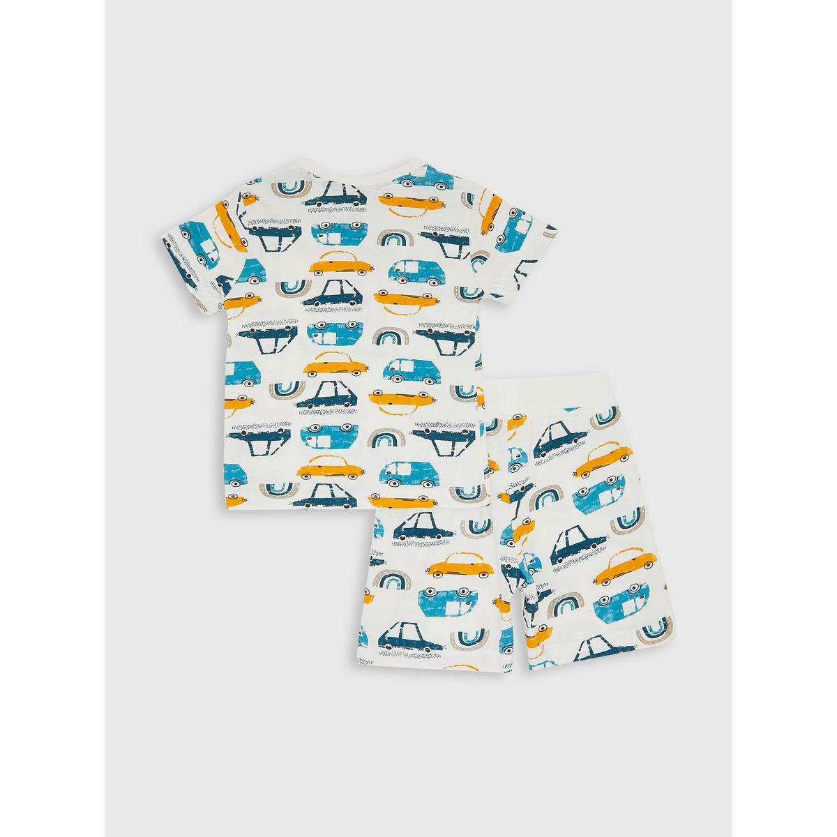 Victor and Jane X Styli  Car Graphic T-Shirt & Shorts Set-boys-clothing-setsandcoords-image-2