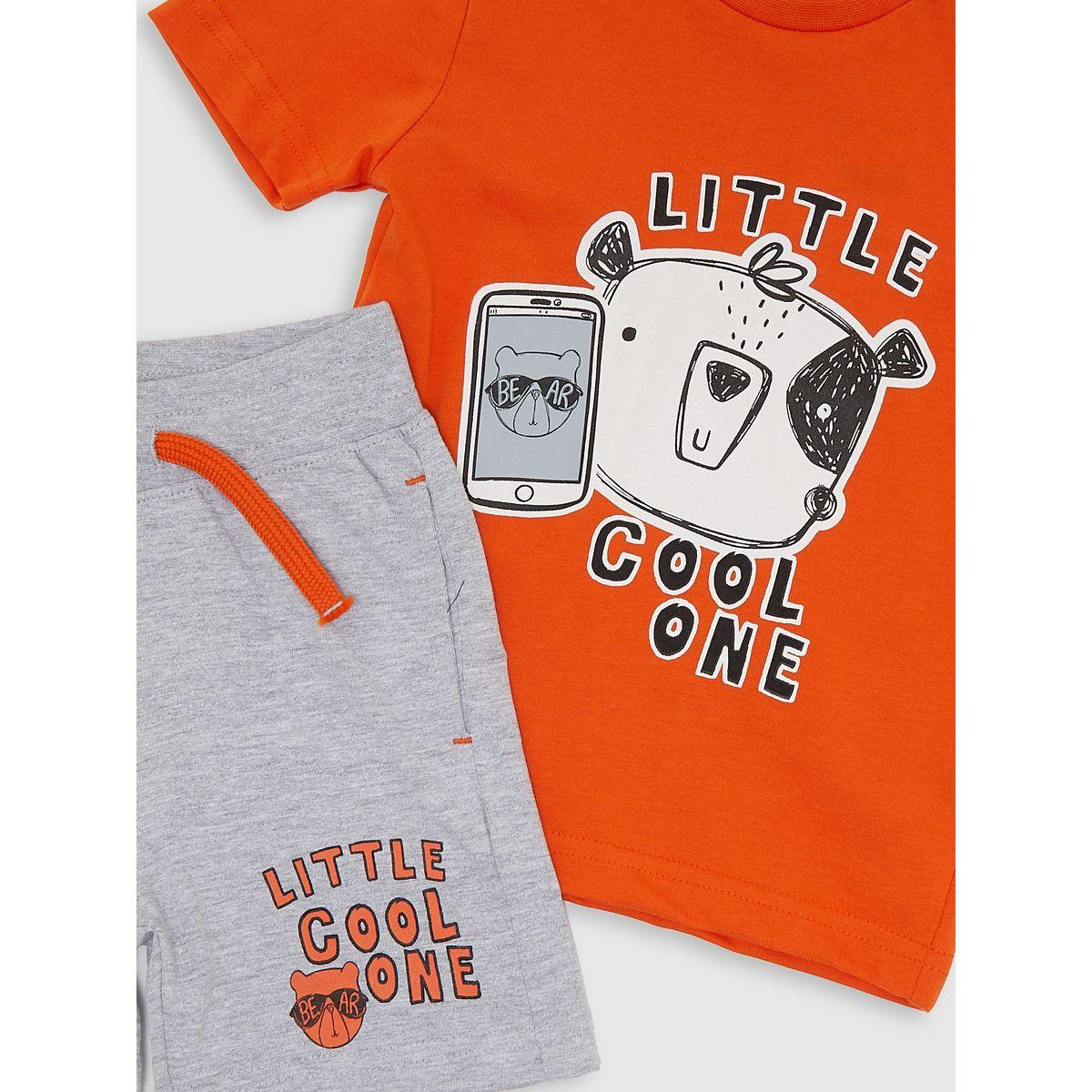 Victor and Jane X Styli  Little Cool One Graphic T-Shirt & Shorts Set-boys-clothing-setsandcoords-image-5