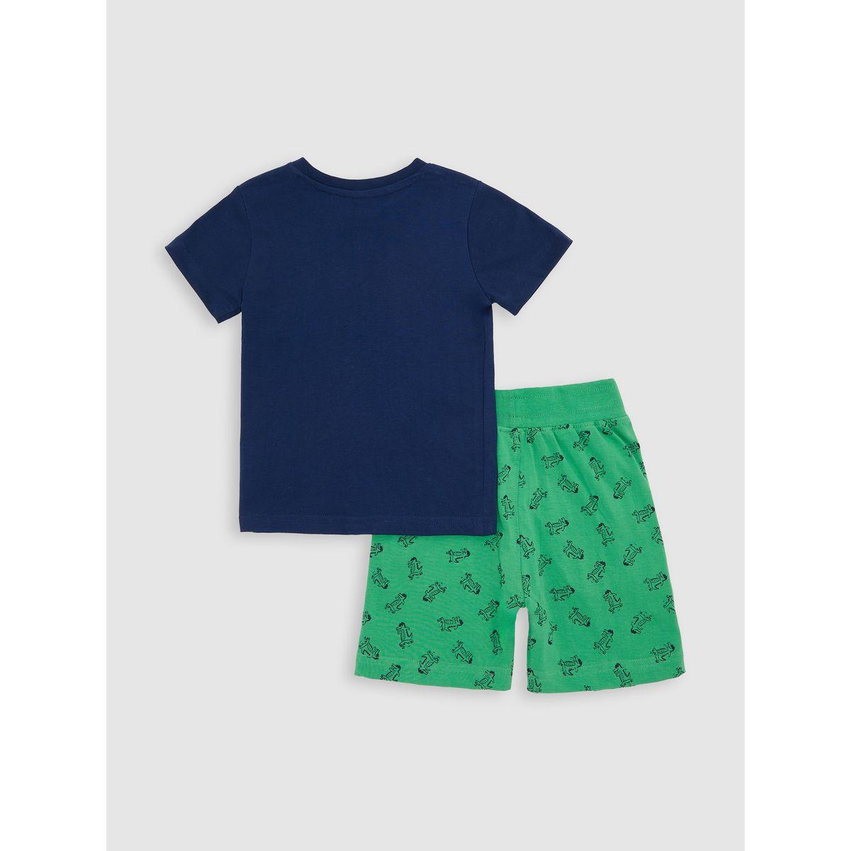 Victor and Jane X Styli  Crocodile Graphic T-Shirt & Shorts Set-boys-clothing-setsandcoords-image-2