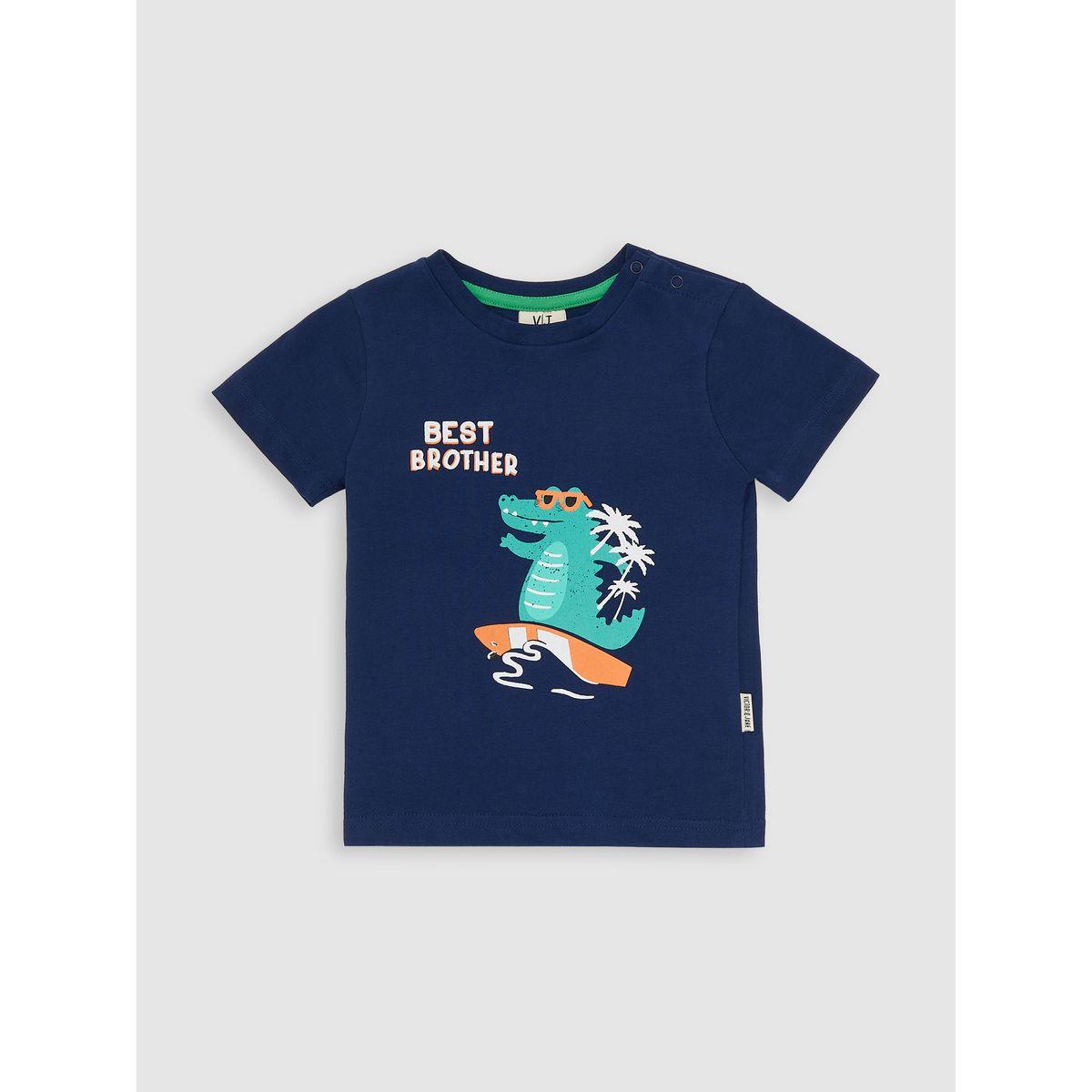 Victor and Jane X Styli  Crocodile Graphic T-Shirt & Shorts Set-boys-clothing-setsandcoords-image-3