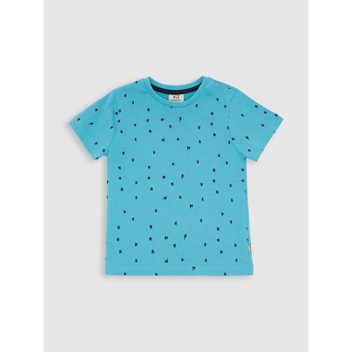 Victor and Jane X Styli  Ditsy Print Round Neck T-Shirt & Shorts Set-boys-clothing-setsandcoords-image-3