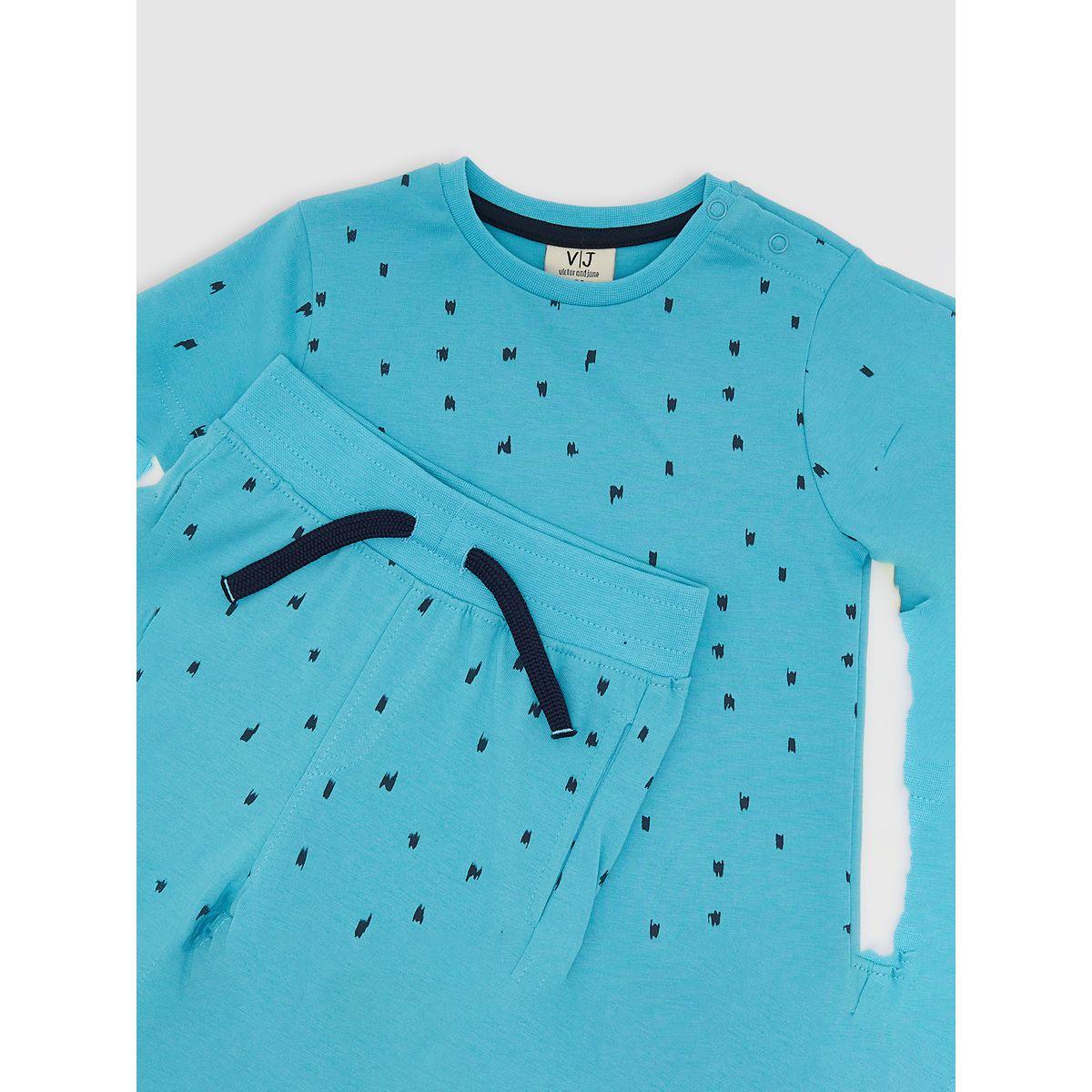 مجموعة من شورت وتيشيرت بطبعات صغيرة فيكتور آند جين × ستايلي-boys-clothing-setsandcoords-image-5