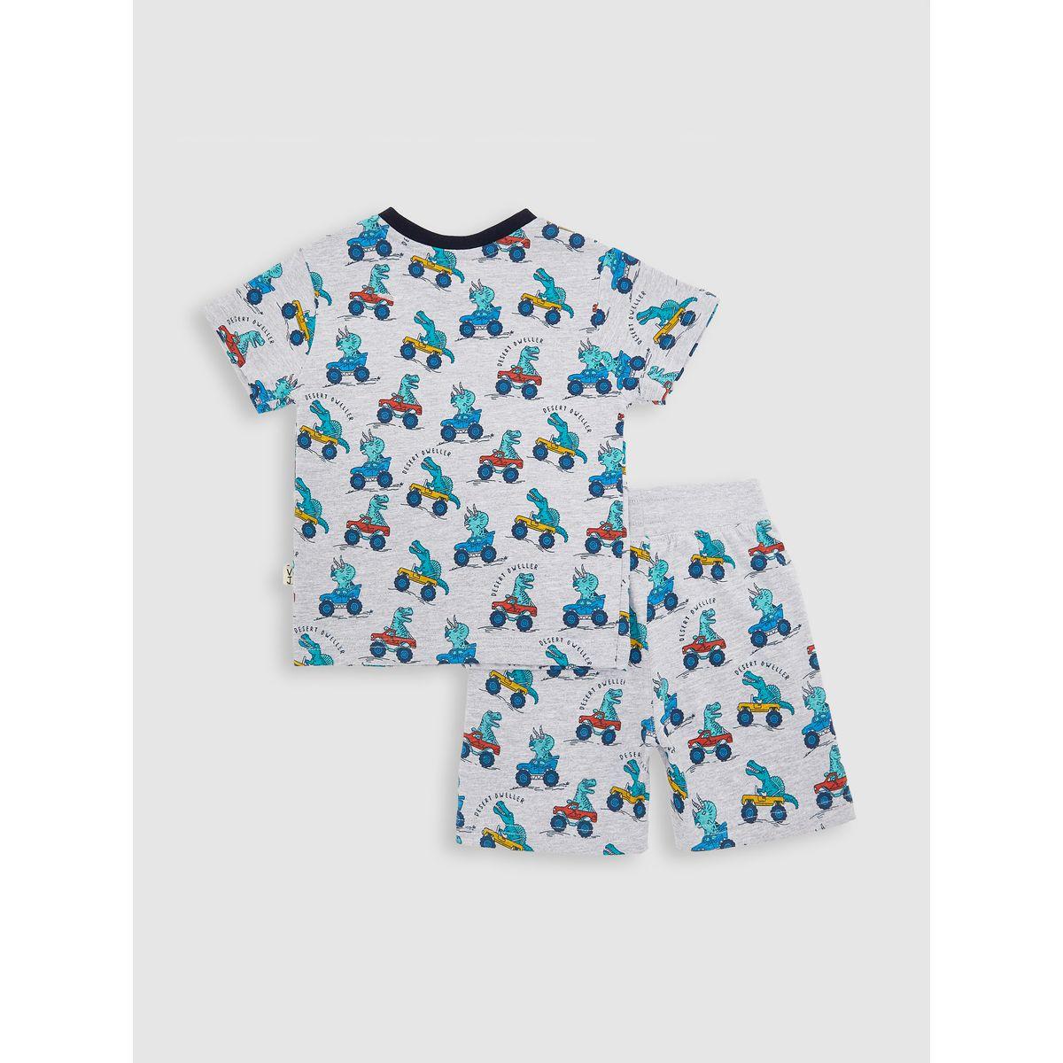 مجموعة من شورت وتيشيرت مطبع بالكامل فيكتور آند جين × ستايلي-boys-clothing-setsandcoords-image-2