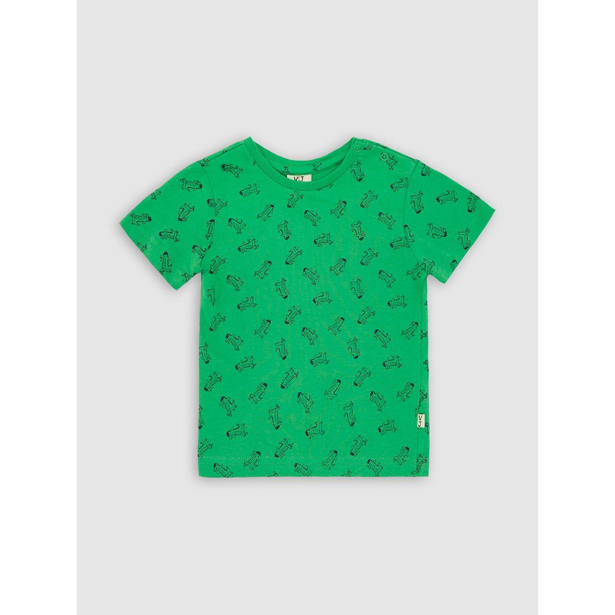 Victor and Jane X Styli  All Over Croc Print T-Shirt & Shorts Set-boys-clothing-setsandcoords-image-3