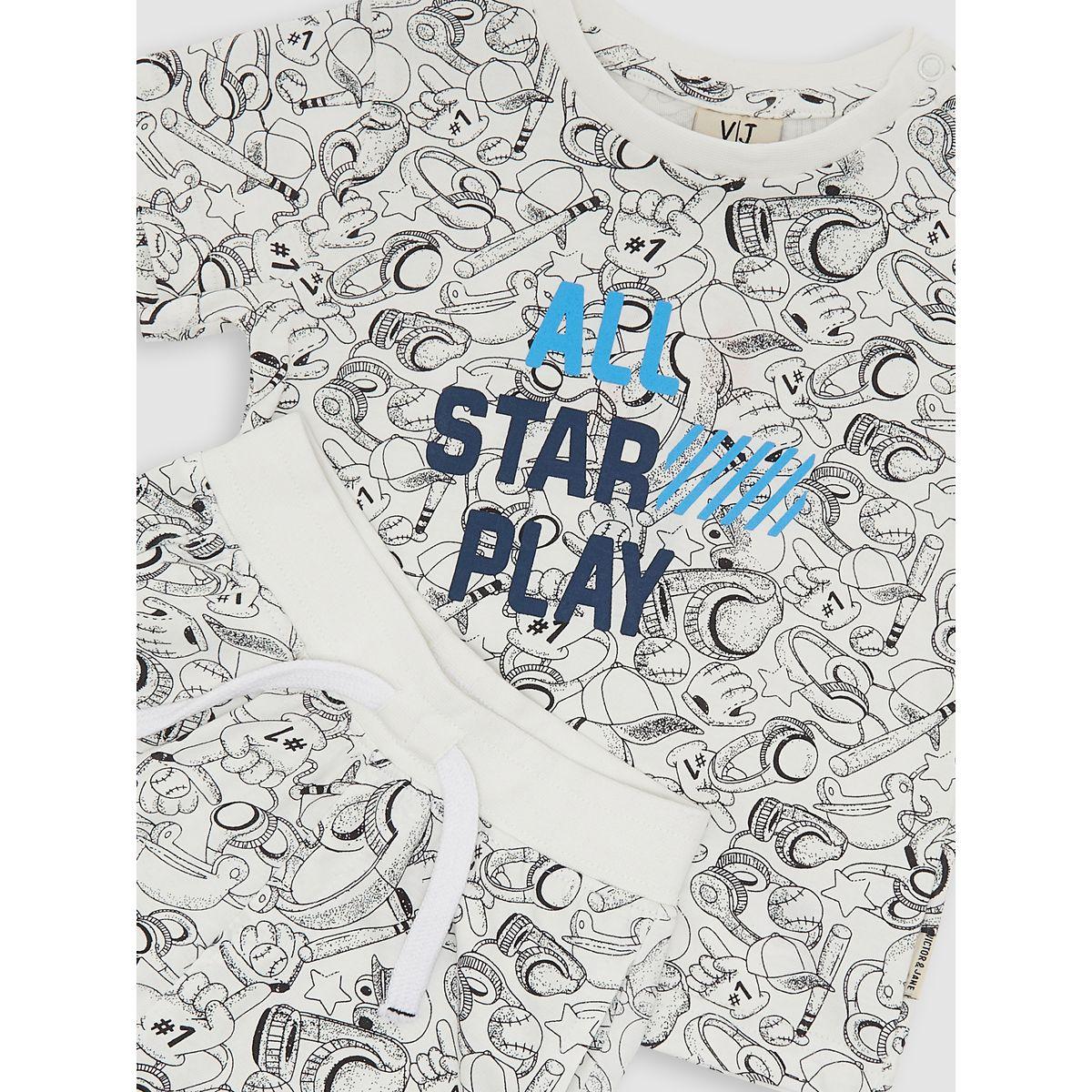 Victor and Jane X Styli  All Over Print T-Shirt & Shorts Set-boys-clothing-setsandcoords-image-5