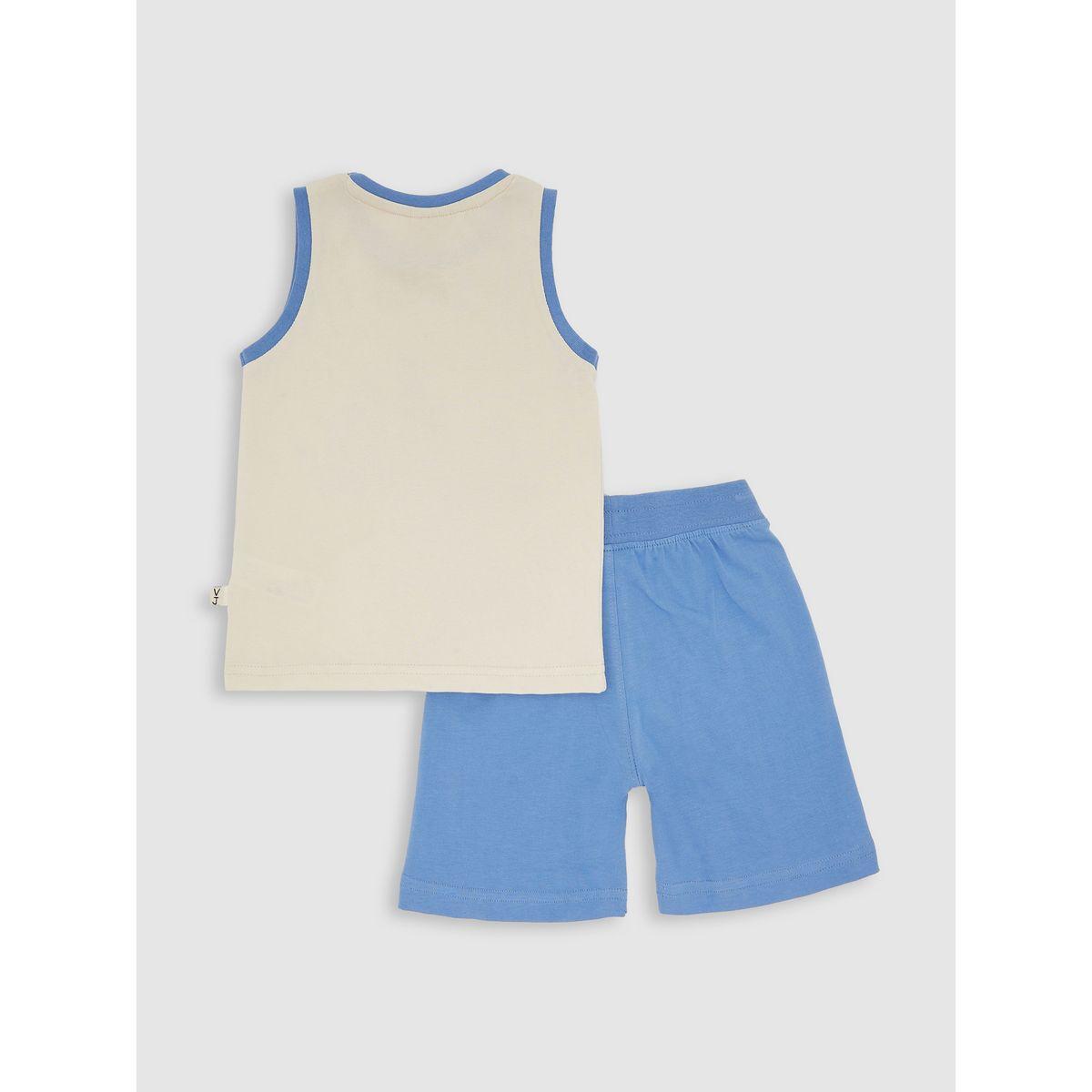 Victor and Jane X Styli  Crocodile Print Sleeveless Tank & Shorts Set-boys-clothing-setsandcoords-image-2