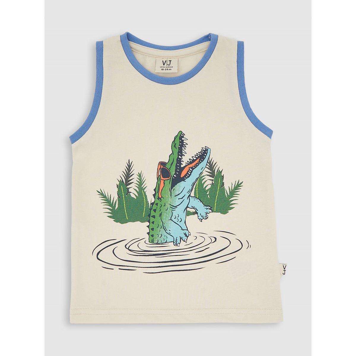 Victor and Jane X Styli  Crocodile Print Sleeveless Tank & Shorts Set-boys-clothing-setsandcoords-image-3