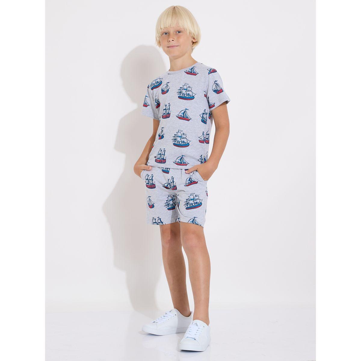 Victor and Jane X Styli  All Over Print T-Shirt & Shorts Set-boys-clothing-setsandcoords-image-5