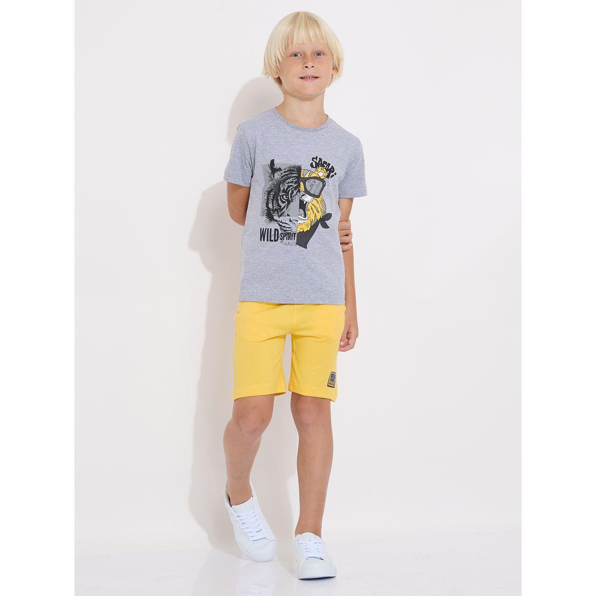 Victor and Jane X Styli  Wild Safari Graphic T-Shirt & Shorts Set-boys-clothing-setsandcoords-image-1