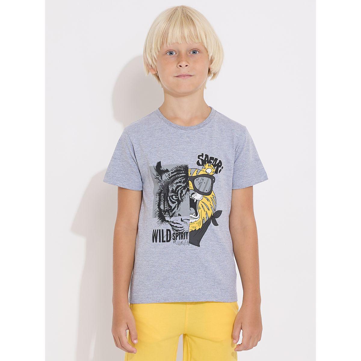 مجموعة من شورت وتيشيرت بطبعة جرافيك فيكتور آند جين × ستايلي-boys-clothing-setsandcoords-image-3