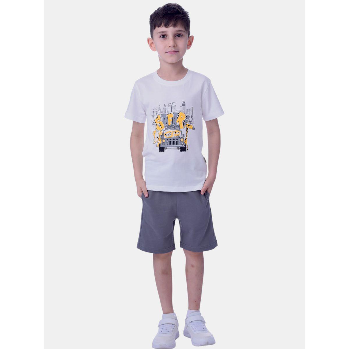 Victor and Jane X Styli  Safari Graphic T-Shirt & Shorts Set-boys-clothing-setsandcoords-image-1