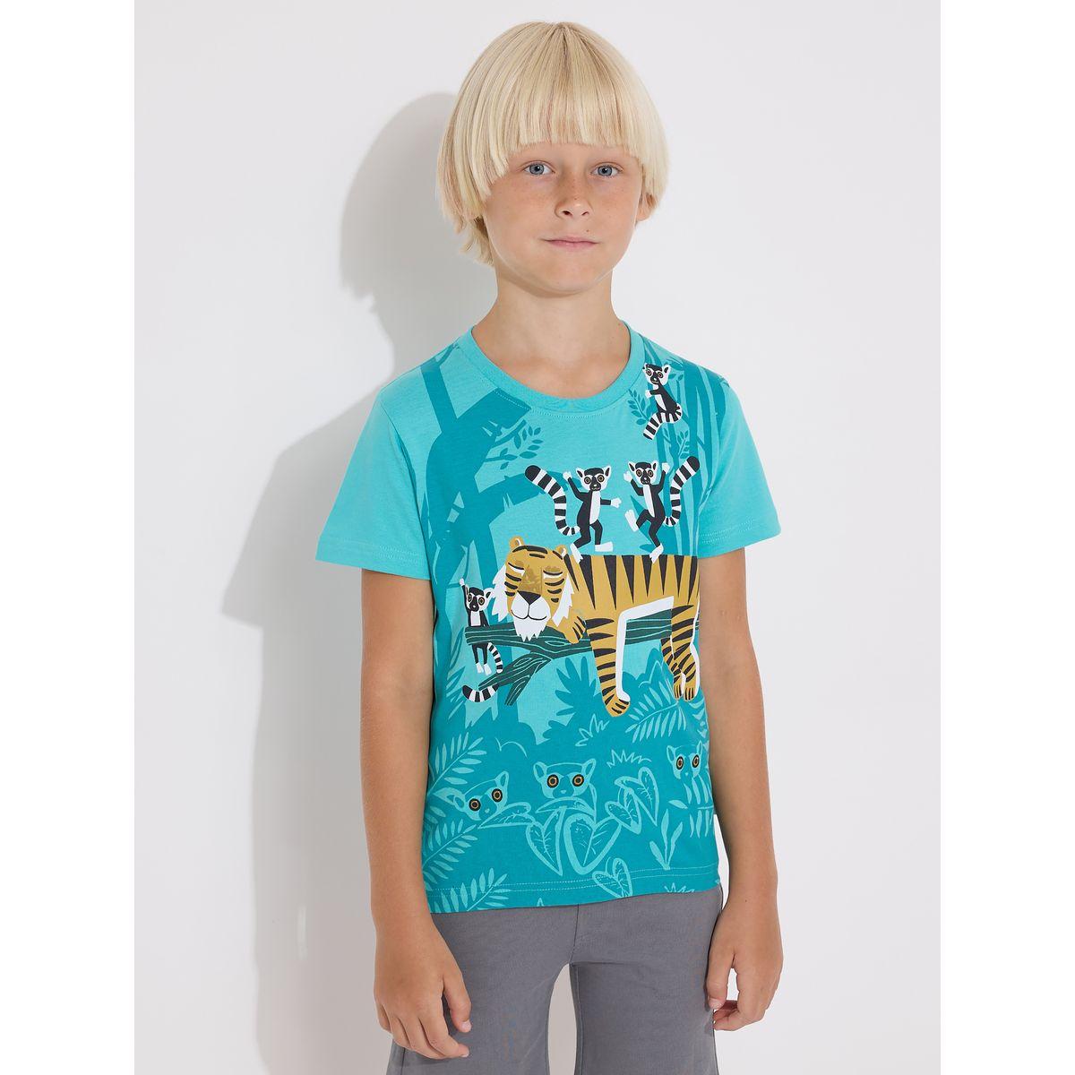 مجموعة من شورت وتيشيرت بطبعة جرافيك فيكتور آند جين × ستايلي-boys-clothing-setsandcoords-image-3