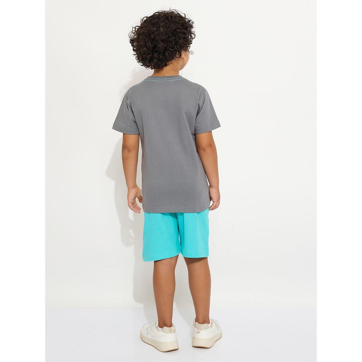 Victor and Jane X Styli  Nature Wild Graphic T-Shirt & Shorts Set-boys-clothing-setsandcoords-image-2
