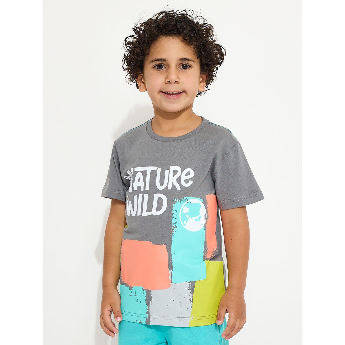 Victor and Jane X Styli  Nature Wild Graphic T-Shirt & Shorts Set-boys-clothing-setsandcoords-image-4