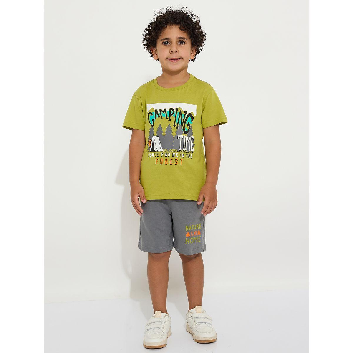 Victor and Jane X Styli  Camping Time Graphic T-Shirt & Shorts Set-boys-clothing-setsandcoords-image-3