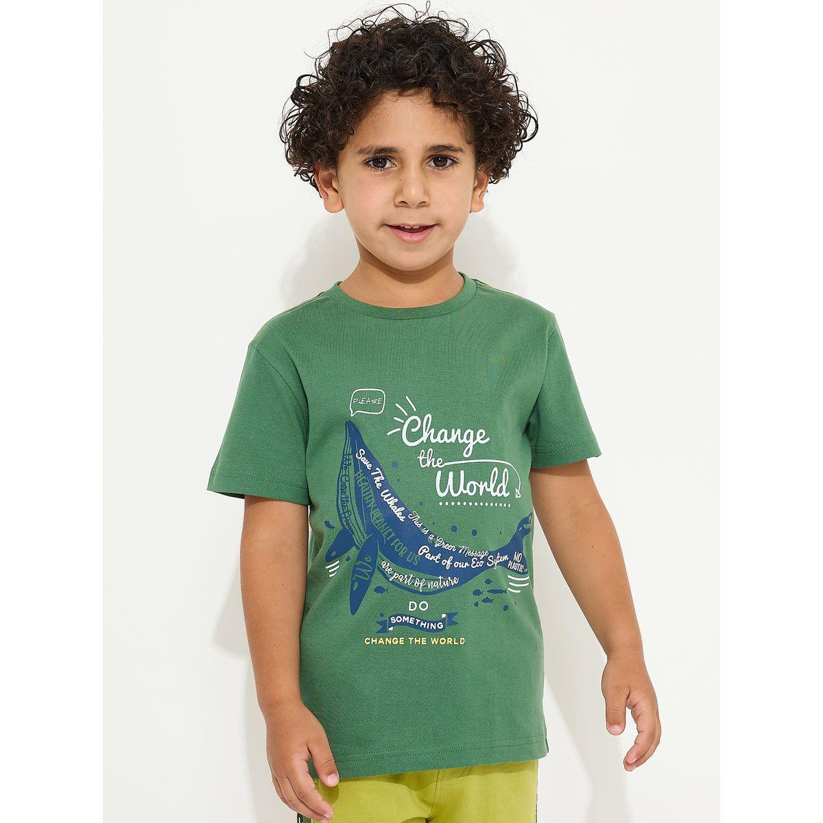 Victor and Jane X Styli  Front Graphic Cotton T-Shirt & Shorts Set-boys-clothing-setsandcoords-image-4