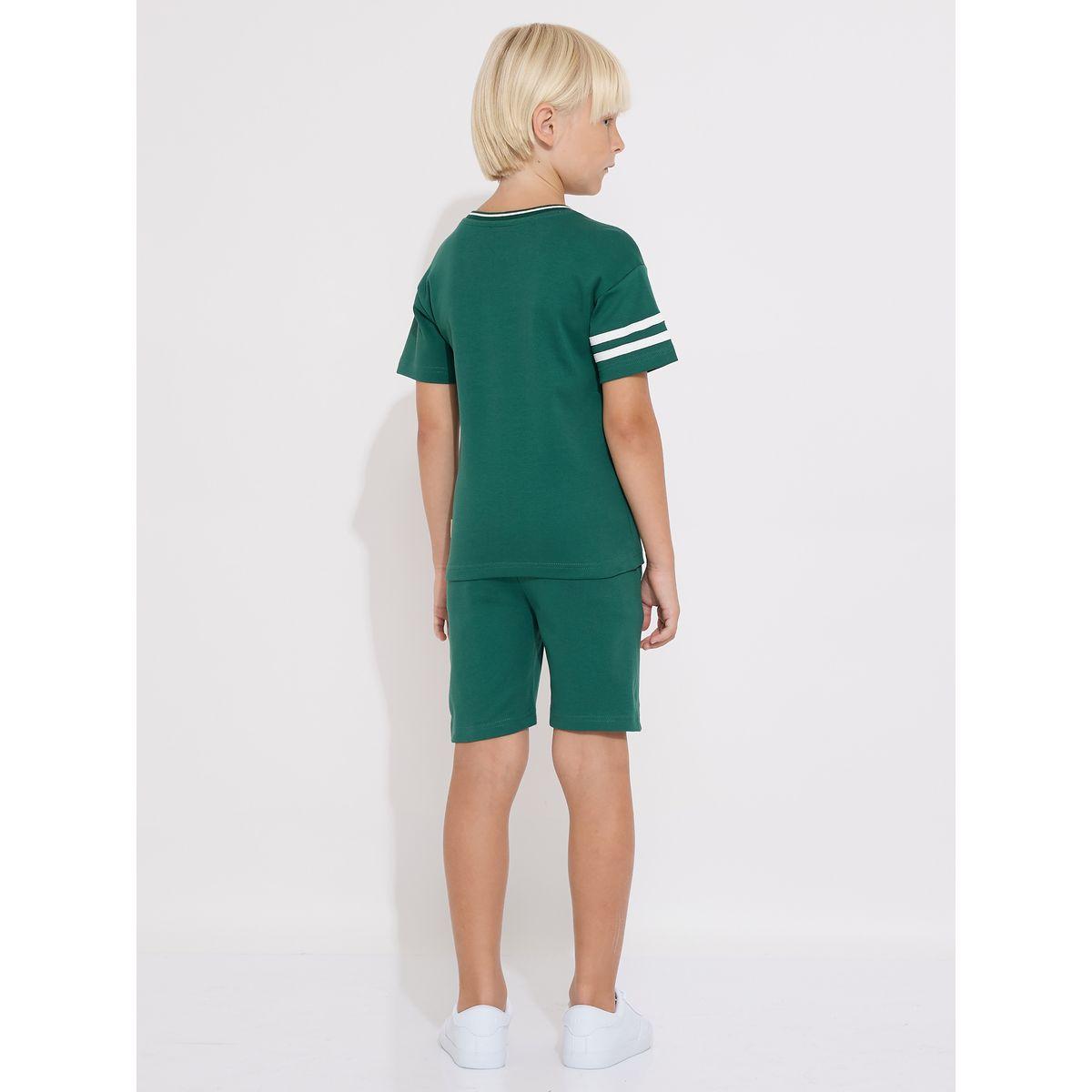 Victor and Jane X Styli  Embroidered Patch T-Shirt & Shorts Set-boys-clothing-setsandcoords-image-3