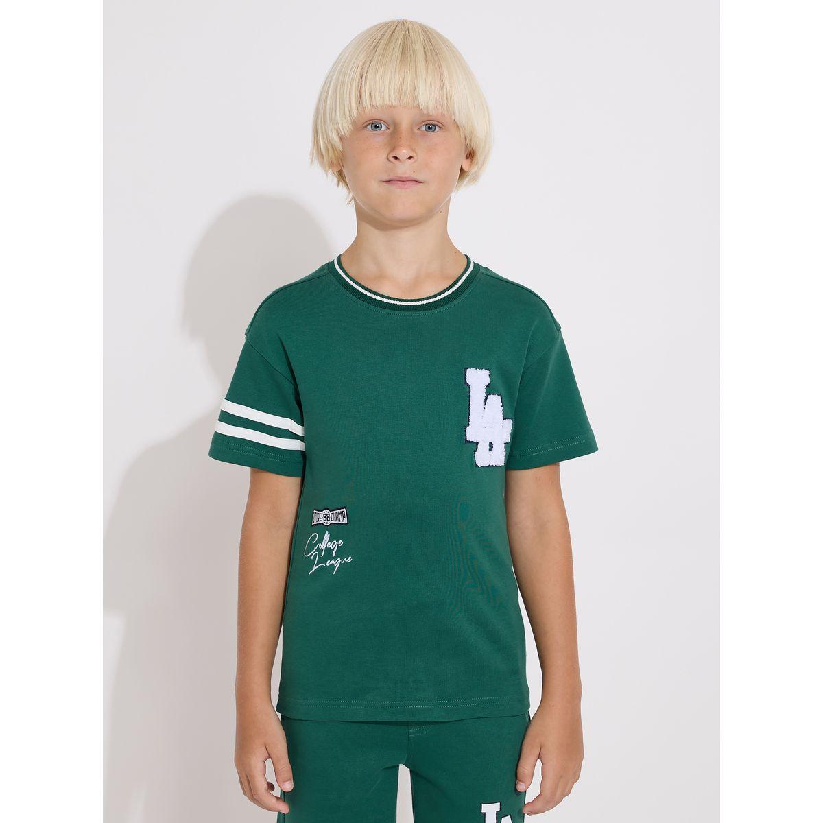 مجموعة من شورت وتيشيرت بتفاصيل مُطرّزة فيكتور آند جين × ستايلي-boys-clothing-setsandcoords-image-4