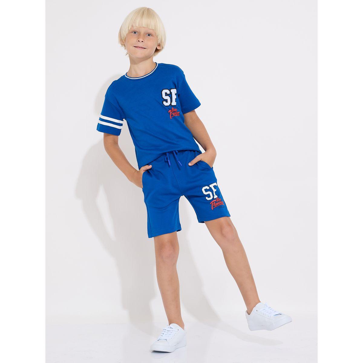 Victor and Jane X Styli  Embroidered Patch T-Shirt & Shorts Set-boys-clothing-setsandcoords-image-5