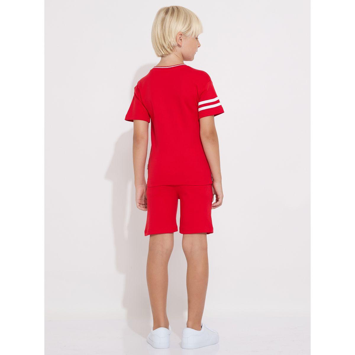 Victor and Jane X Styli  Embroidered Patch T-Shirt & Shorts Set-boys-clothing-setsandcoords-image-2