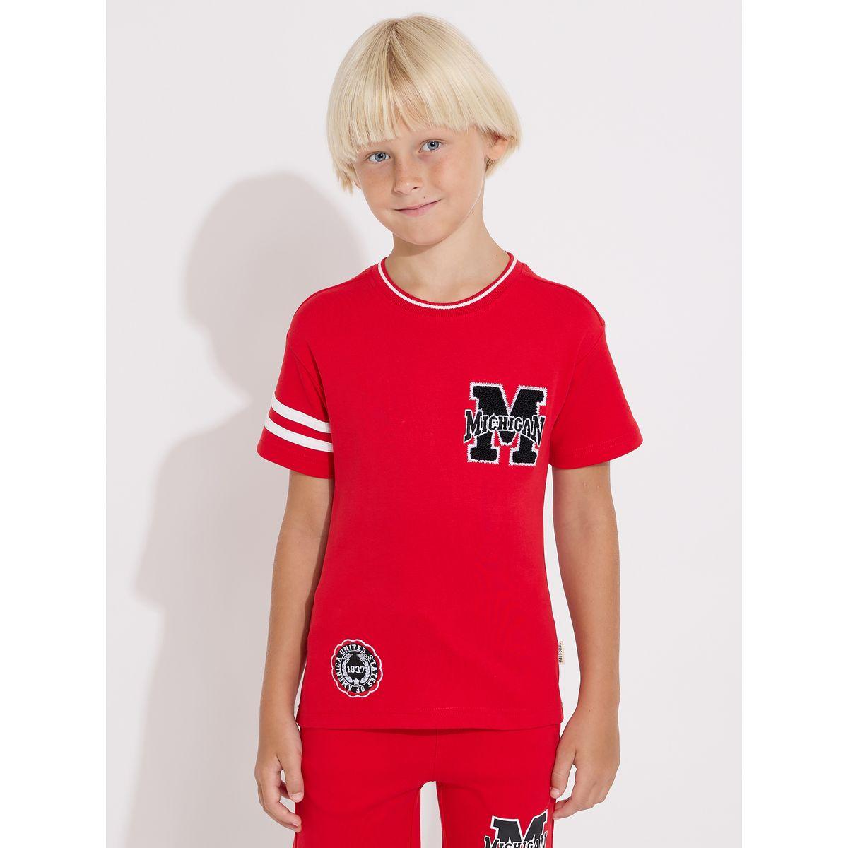 Victor and Jane X Styli  Embroidered Patch T-Shirt & Shorts Set-boys-clothing-setsandcoords-image-3