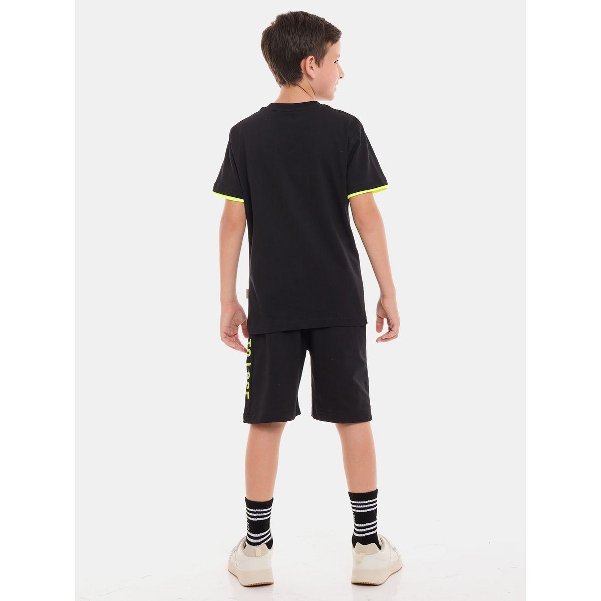 Victor and Jane X Styli  Graphic Print Cotton T-Shirt & Shorts Set-boys-clothing-setsandcoords-image-2
