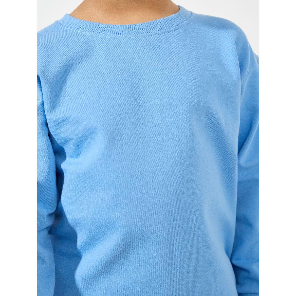 سويت شيرت قطن سادة مع اكمام مكبلة-boys-clothing-winterwear-sweatshirts-image-2