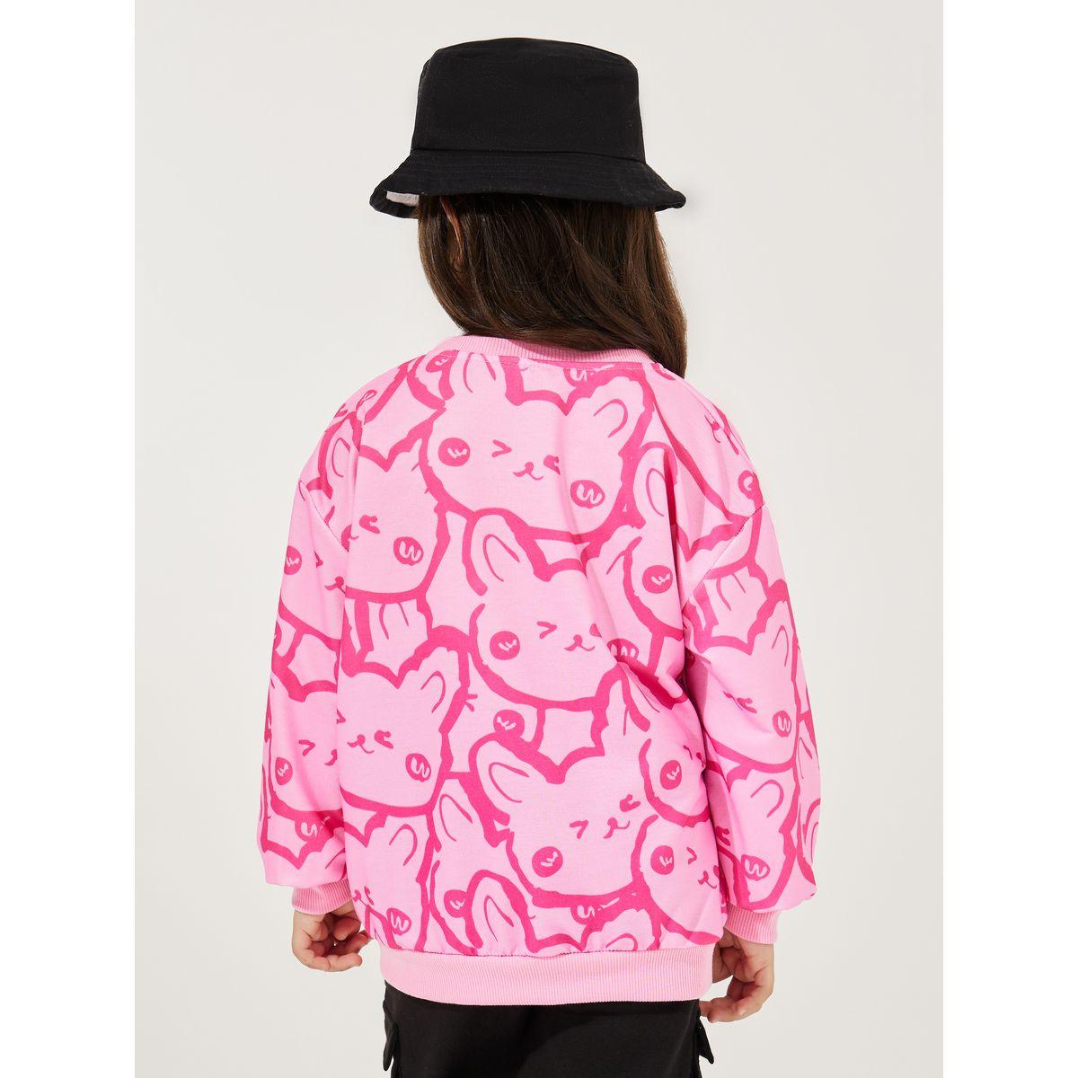 Styli Bear Graphic Print Lightweight Sweatshirt-baby-girls-clothing-sweatshirts-image-4