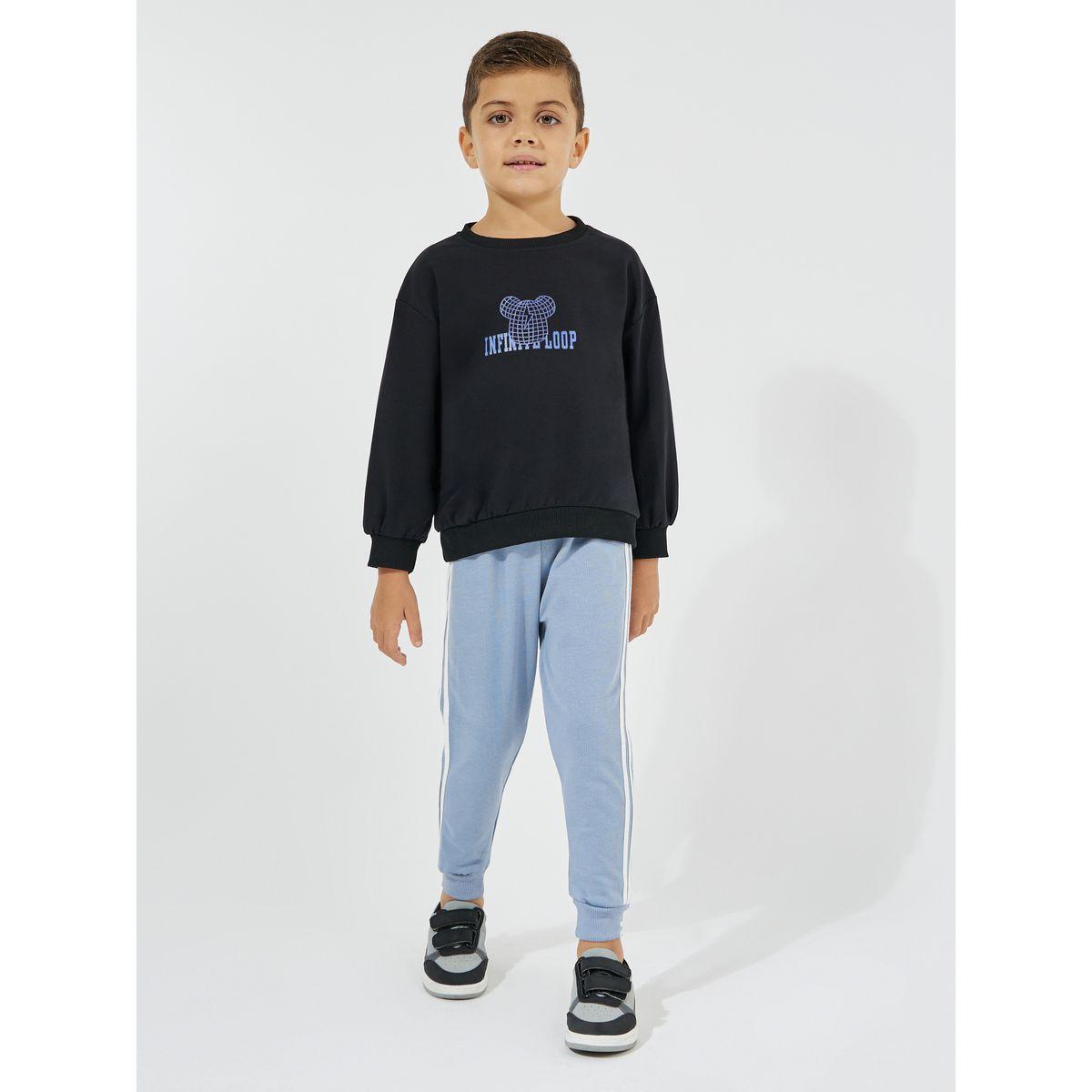جوغر مزين بشريط جانبي مع حواف مكبلة-boys-clothing-bottoms-joggersandtrackpants-image-3