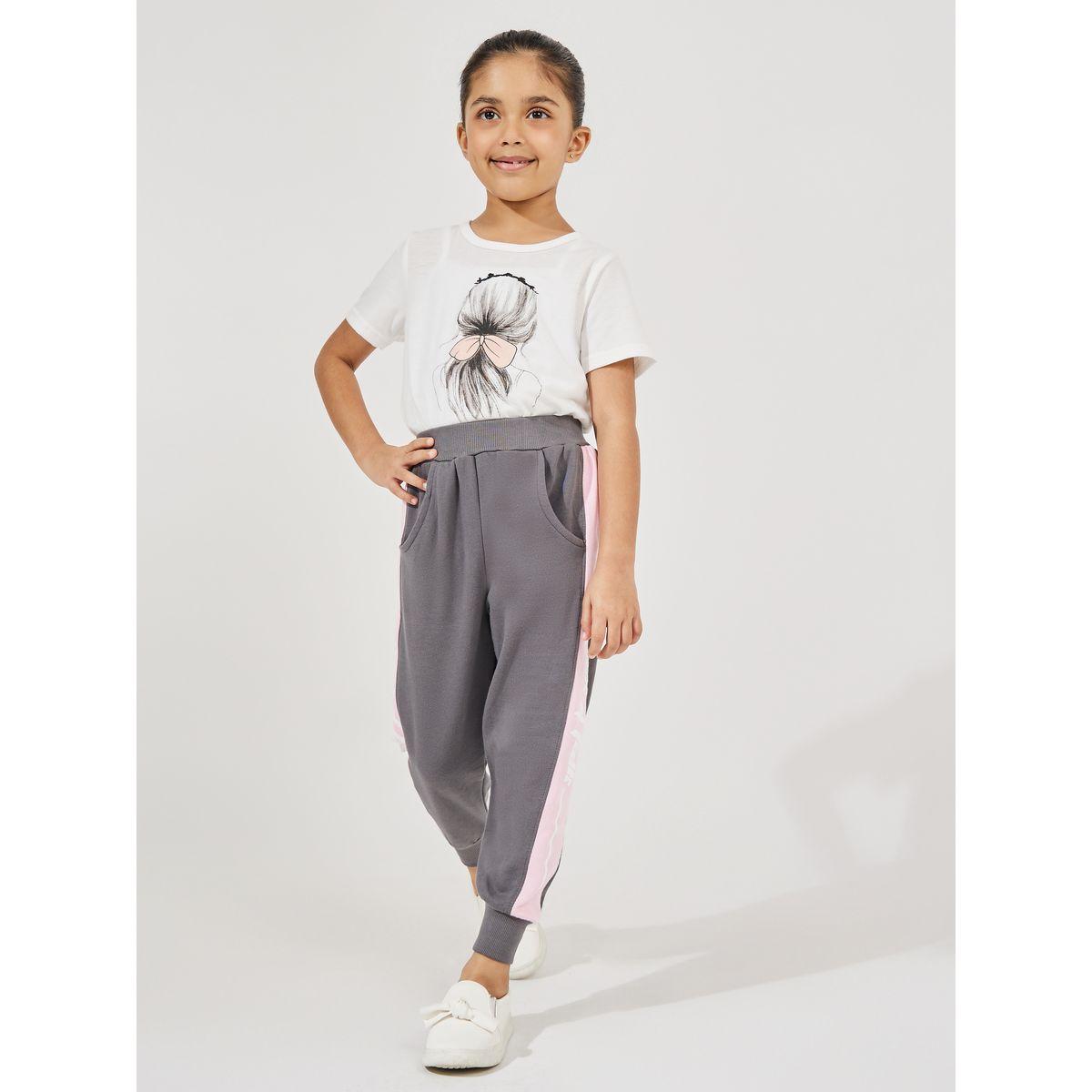 Styli Contrast Tape Printed Joggers-girls-clothing-bottoms-joggersandtrackpants-image-2