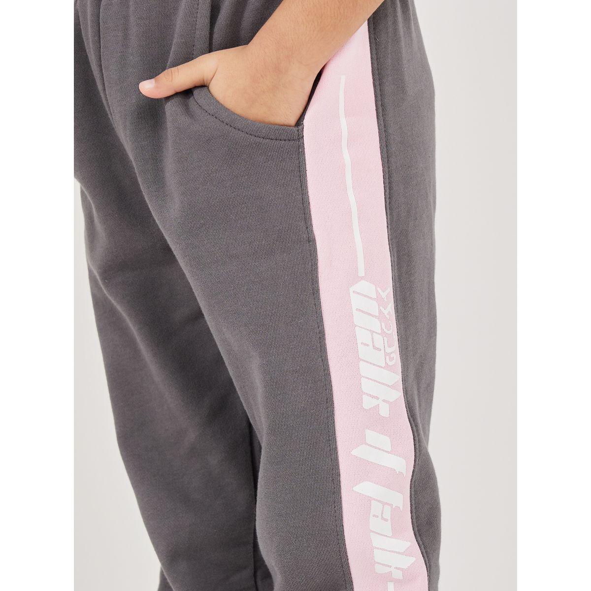 Styli Contrast Tape Printed Joggers-girls-clothing-bottoms-joggersandtrackpants-image-3