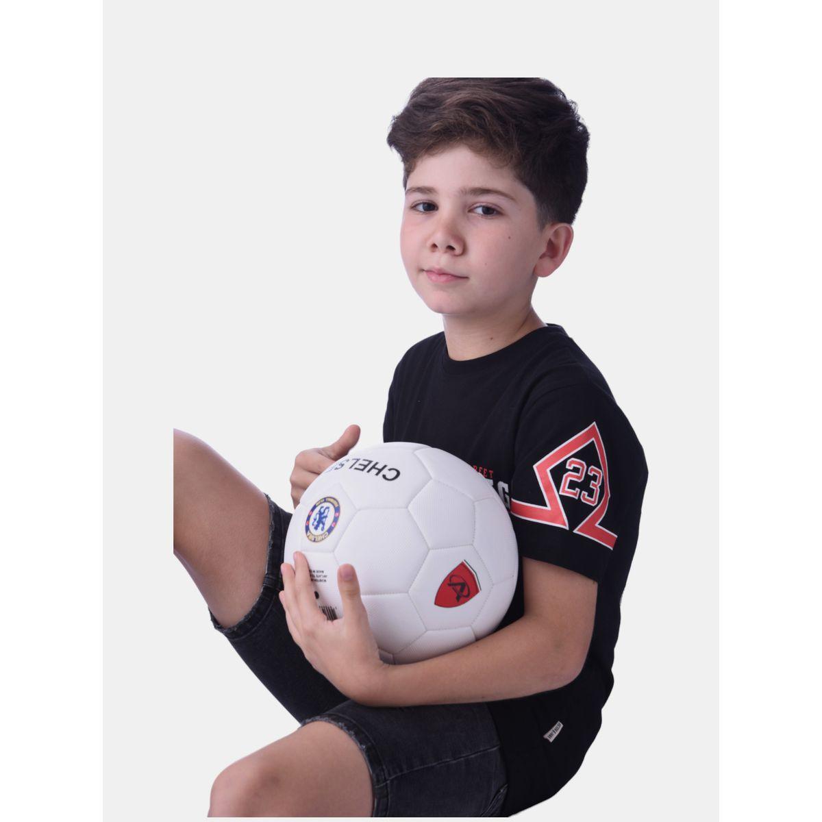 تيشيرت مطبع بطبعة كتابة مع ياقة دائرية فيكتور آند جين × ستايلي-boys-clothing-tshirtsandpolos-image-5