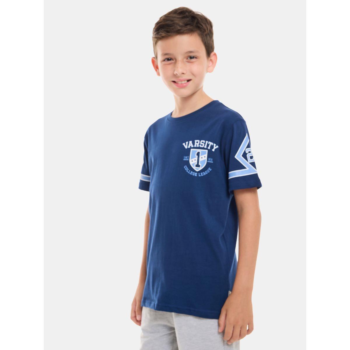 تيشيرت مطبع بطبعة فارسيتي مع ياقة دائرية فيكتور آند جين × ستايلي-boys-clothing-tshirtsandpolos-image-2