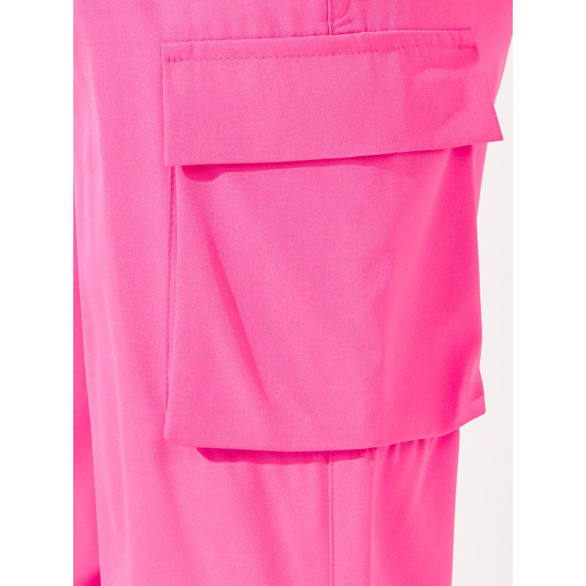 Styli Solid Cuffed Hem Cargo Pants-girls-clothing-bottoms-trousers-image-3