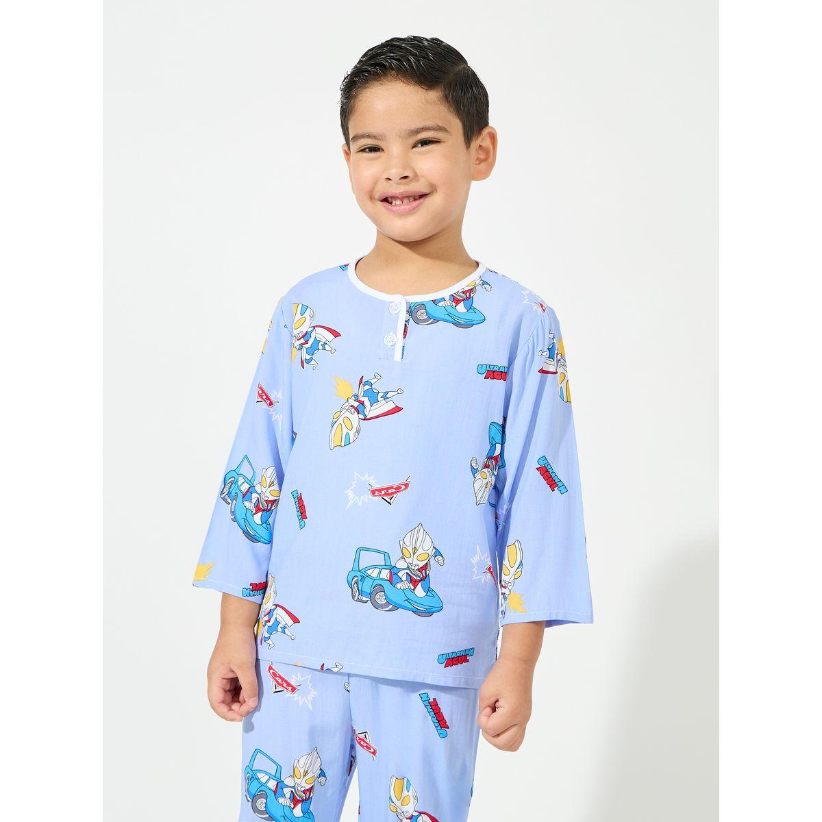 طقم من بنطال بيجاما مع تيشيرت باكمام طويلة-boys-clothing-nightwear-image-2