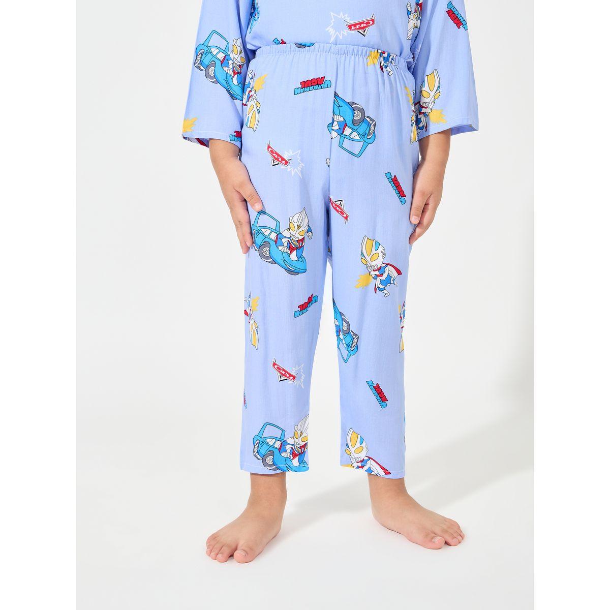 Styli Ultraman Print Long Sleeves T-Shirt & Pyjama Set-boys-clothing-nightwear-image-5