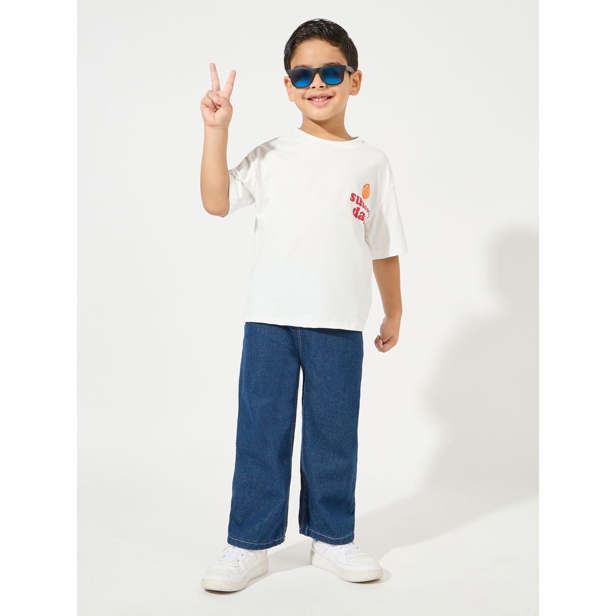 Styli Solid Straight Fit Jeans-boys-clothing-bottoms-jeans-image-2