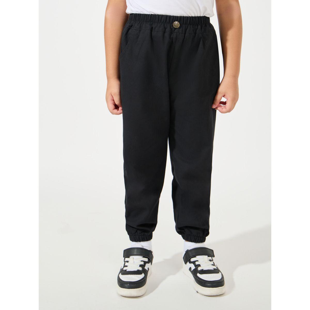Styli Solid Pleated Slant Pocket Cuffed Hem Pants-boys-clothing-bottoms-trousers-image-1