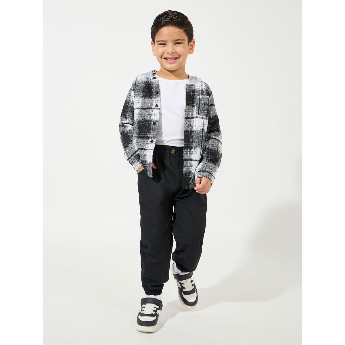 Styli Solid Pleated Slant Pocket Cuffed Hem Pants-boys-clothing-bottoms-trousers-image-2