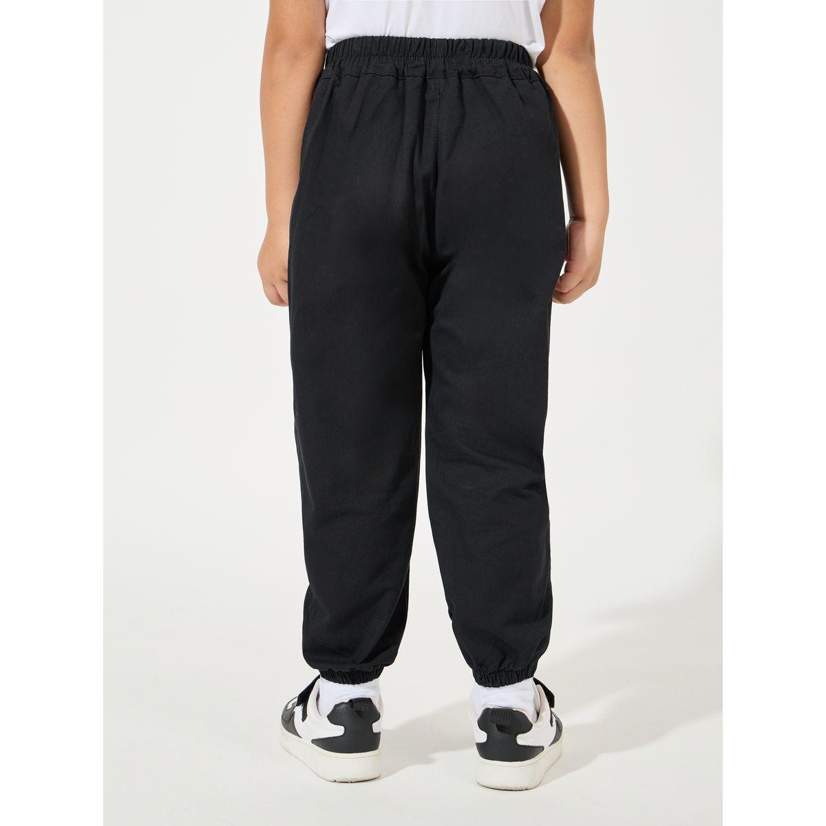 Styli Solid Pleated Slant Pocket Cuffed Hem Pants-boys-clothing-bottoms-trousers-image-4