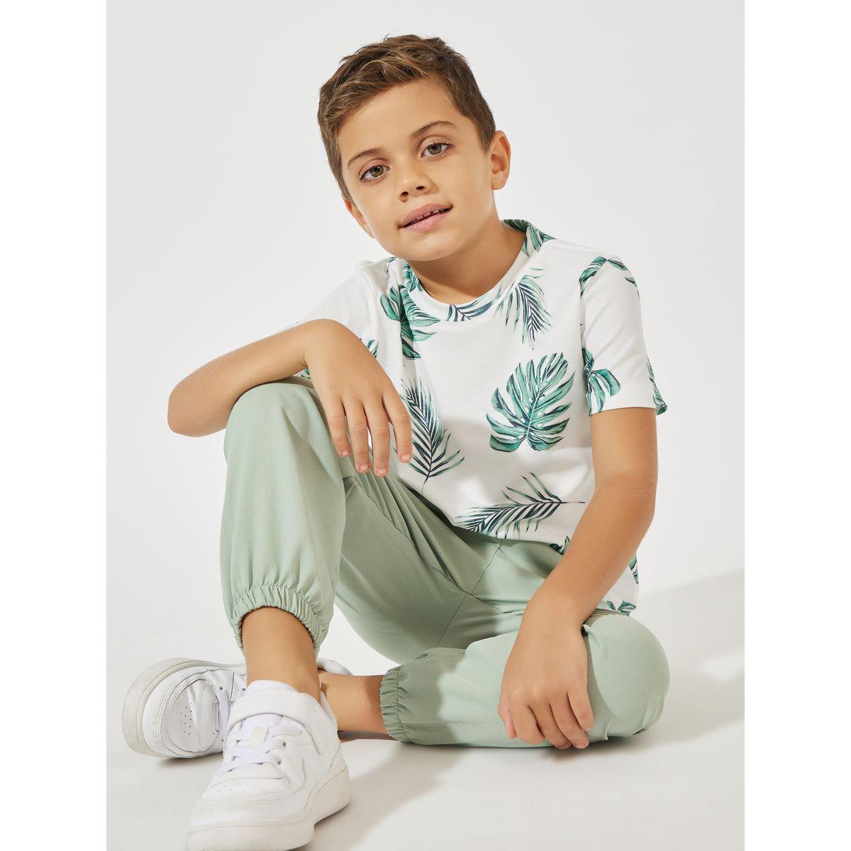 Styli Tropical Print T-Shirt & Pant Set-boys-clothing-setsandcoords-image-1