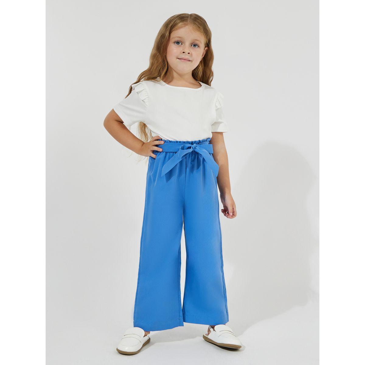 Styli Elevate Frill Detail T-Shirt & Wide Leg Pants Set-girls-clothing-setsandcoords-image-1