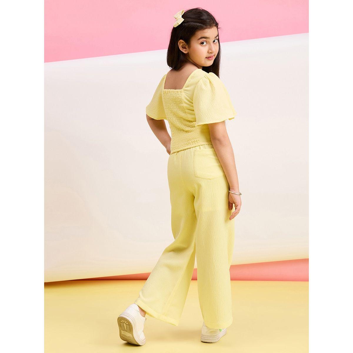 Stylo Bug X Styli Solid Square Neck Casual Top & Pants Set-girls-clothing-setsandcoords-image-3