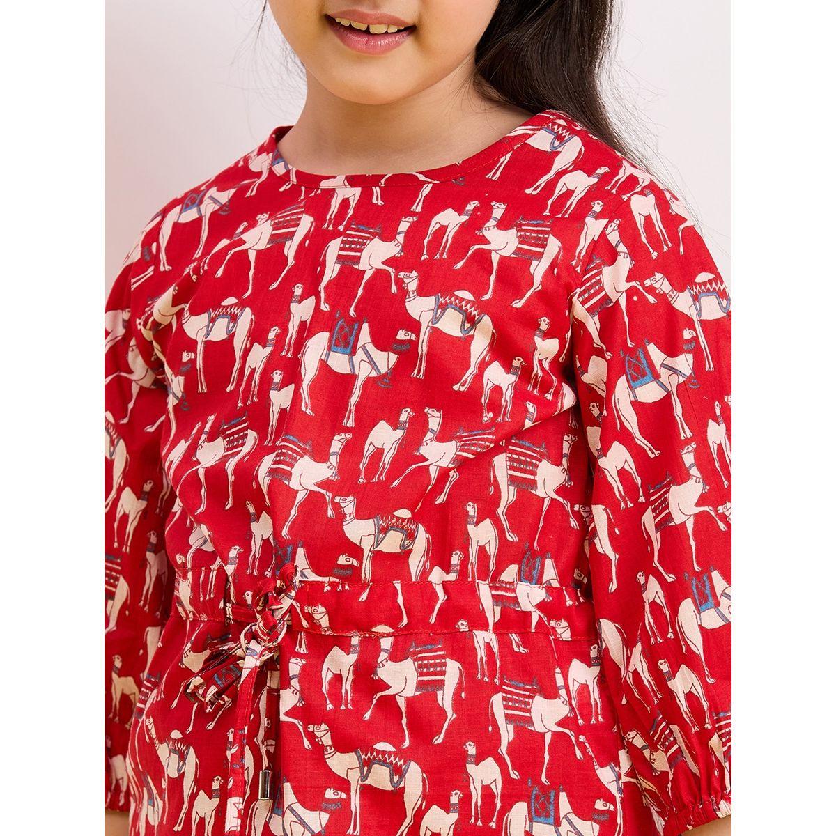 Stylo Bug X Styli Animal Print 3/4 Sleeves Top & Pants Set-girls-clothing-setsandcoords-image-5