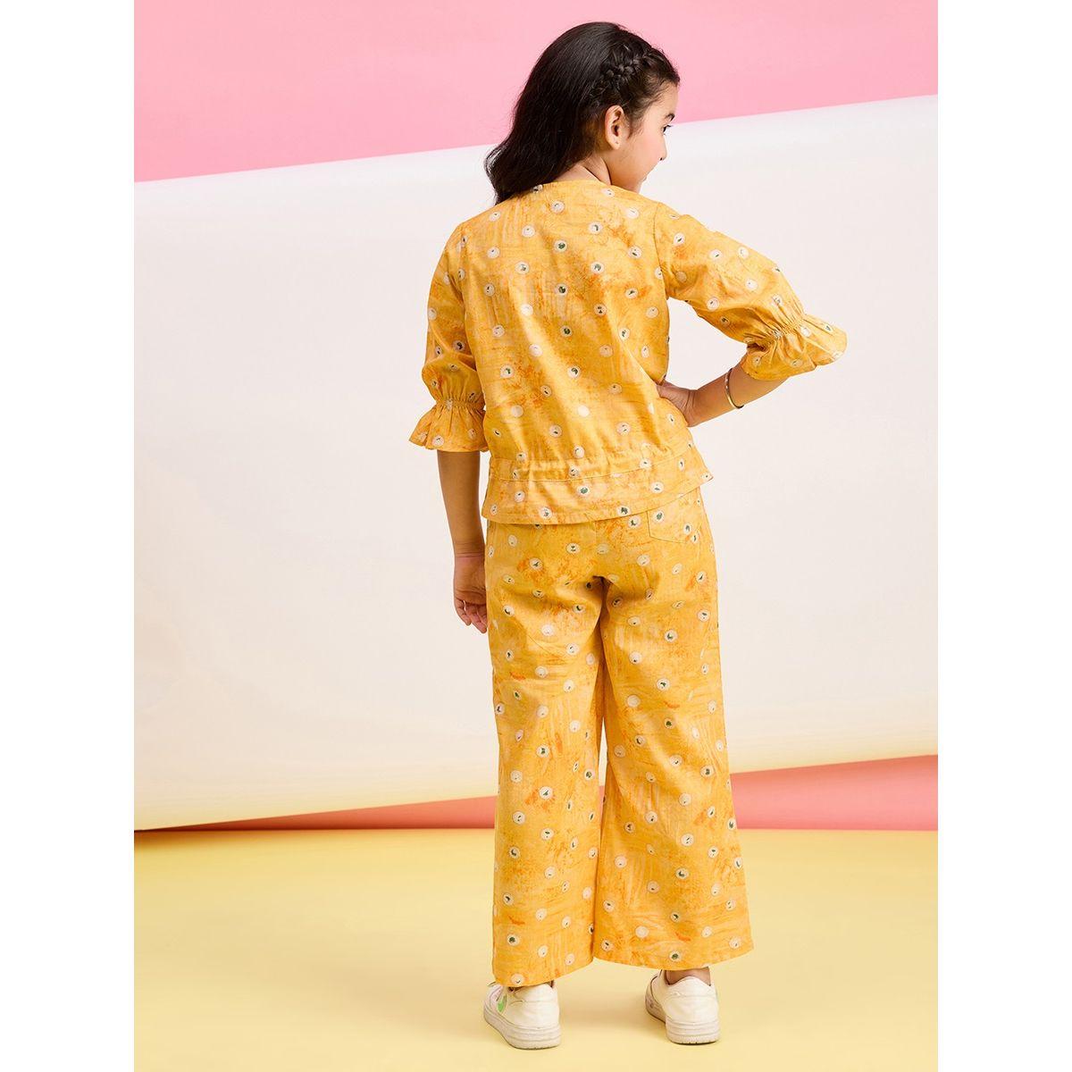 Stylo Bug X Styli Floral Print 3/4 Sleeves Top & Pants Set-girls-clothing-setsandcoords-image-4