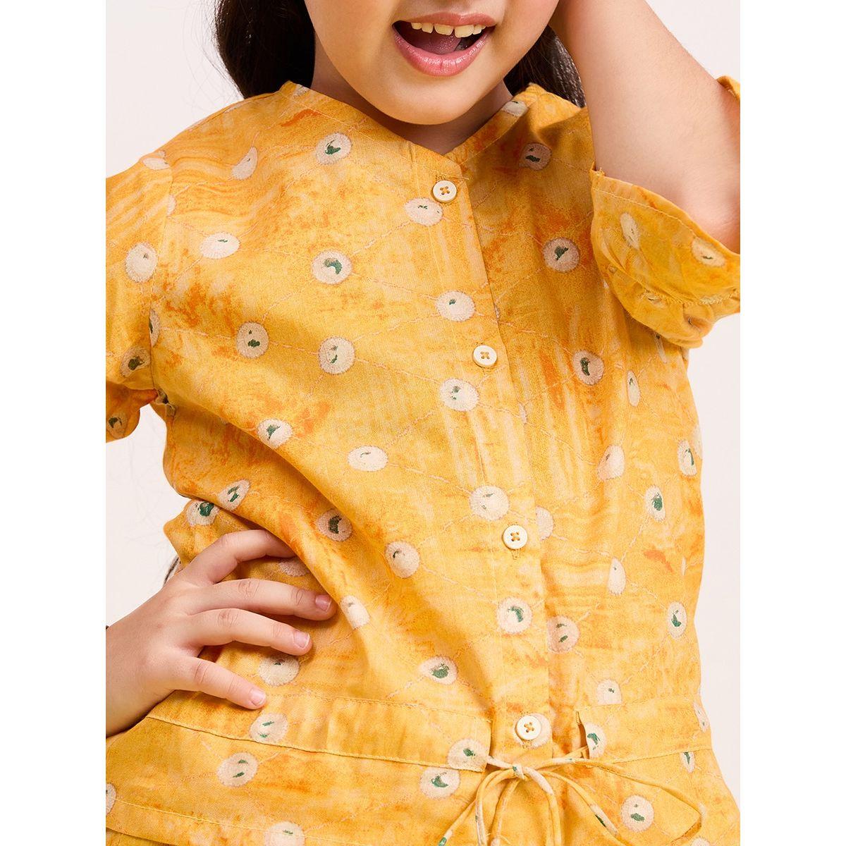Stylo Bug X Styli Floral Print 3/4 Sleeves Top & Pants Set-girls-clothing-setsandcoords-image-5